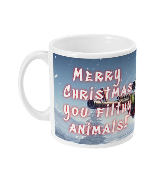 'Merry Christmas You Filthy Animals!' Christmas Mug