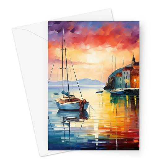 Seaside Sunset Greeting Card