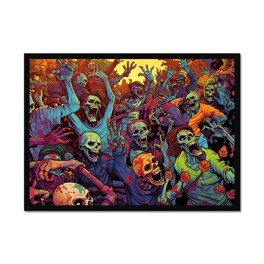 Zombie Rave Framed Print