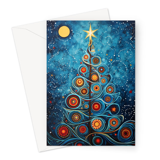 Christmas Time Tree Greeting Card