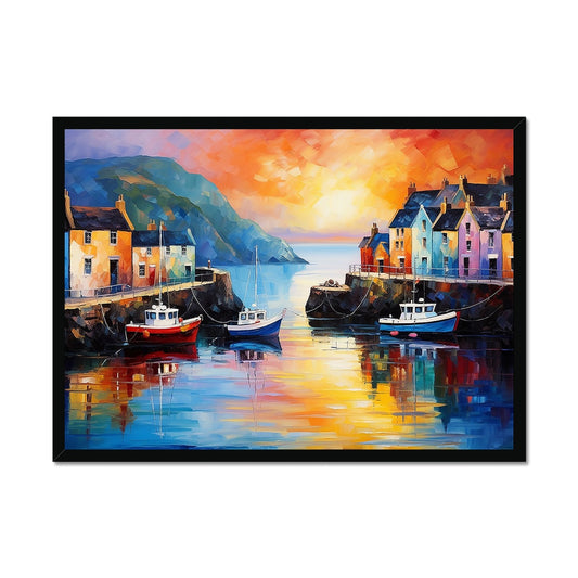 Cornish Harbour Framed Print