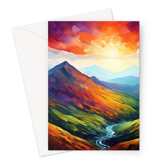 Cumbrian Sunset Greeting Card
