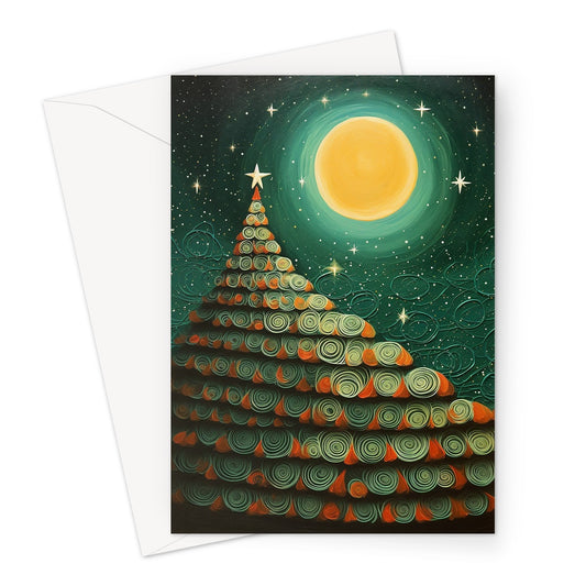 The Christmas Tree Moon Greeting Card