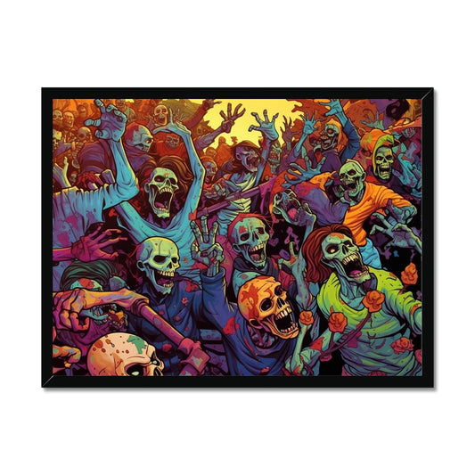Zombie Rave Budget Framed Poster